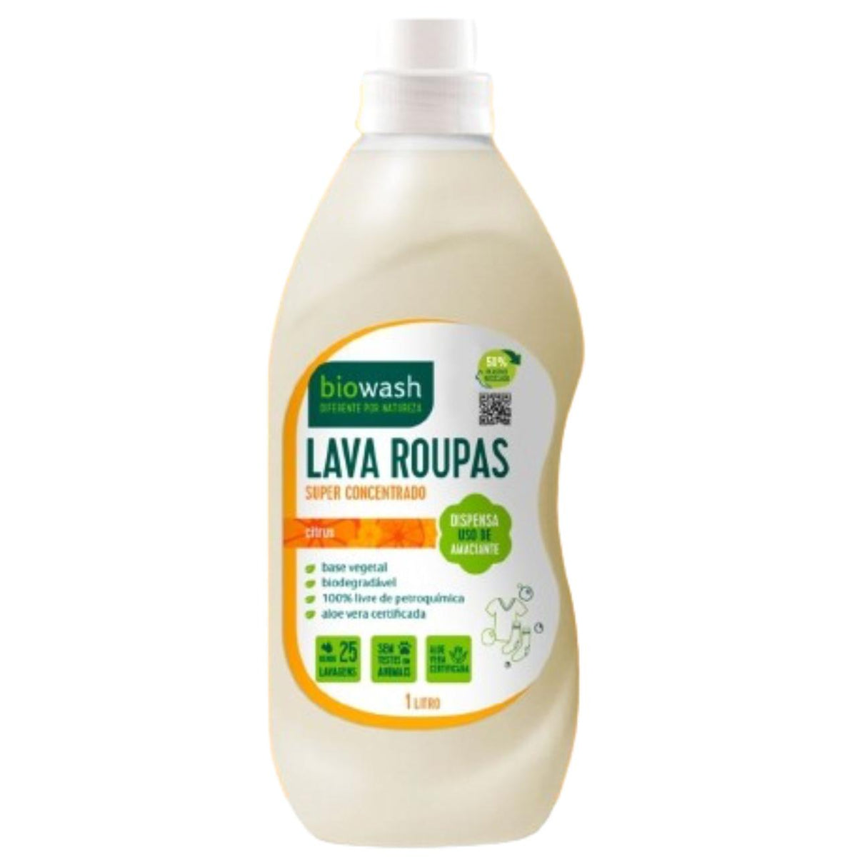 Lava Roupas Citrus 1 Litro Biowash Vegano Biodegradável