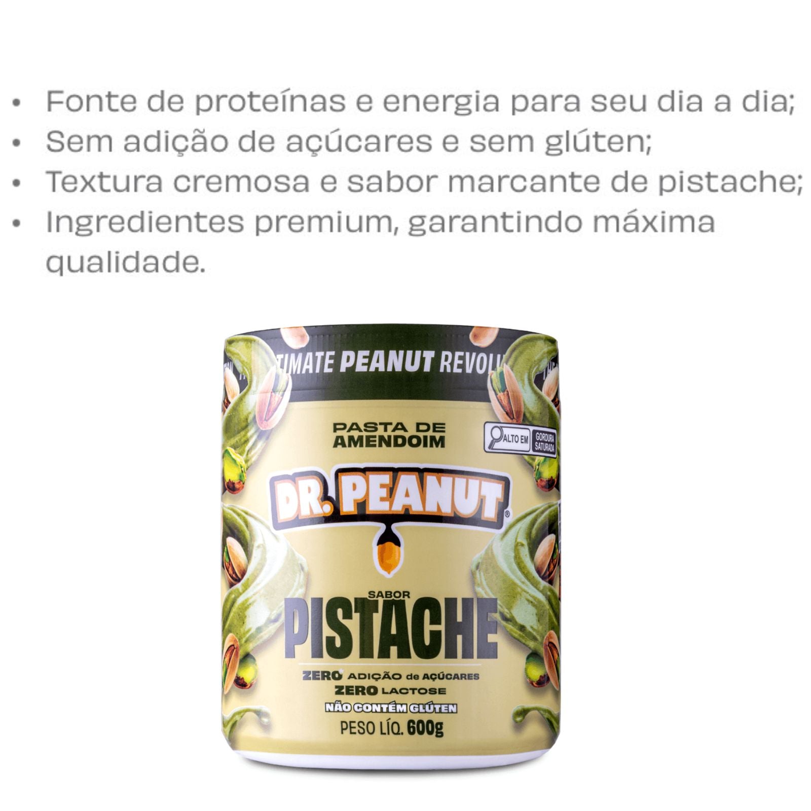 Pasta de amendoim sabor Pistache Dr. Peanut | 600g