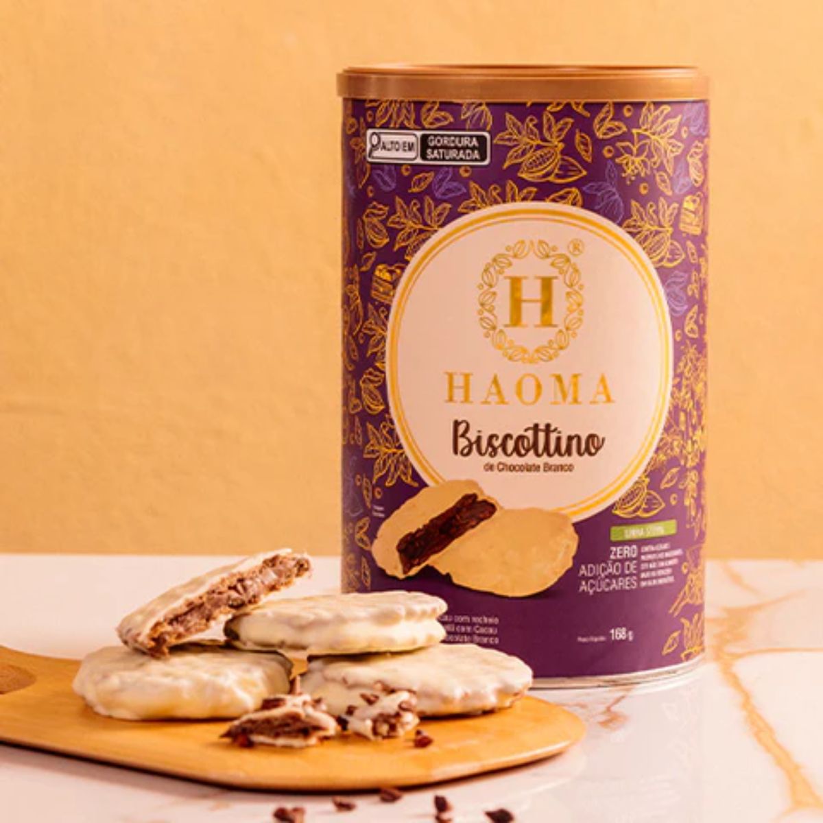 Biscottino de Chocolate Branco Haoma Linha Stevia | 168g