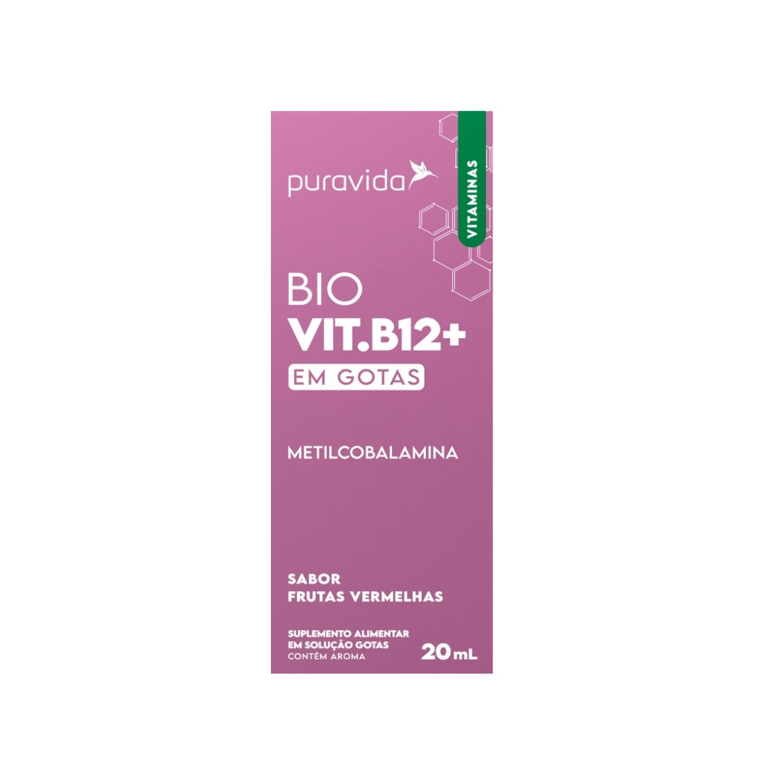 Bio Vitamina B12+ Sabor Frutas Vermelhas Puravida | 20ml