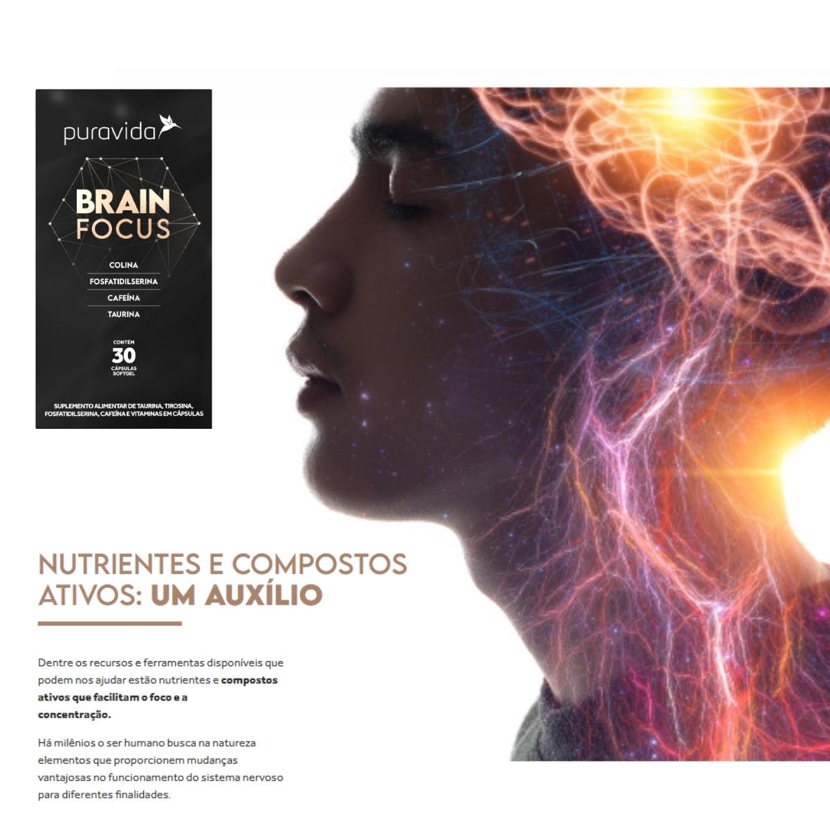 Brain Focus Puravida | 30 cápsulas