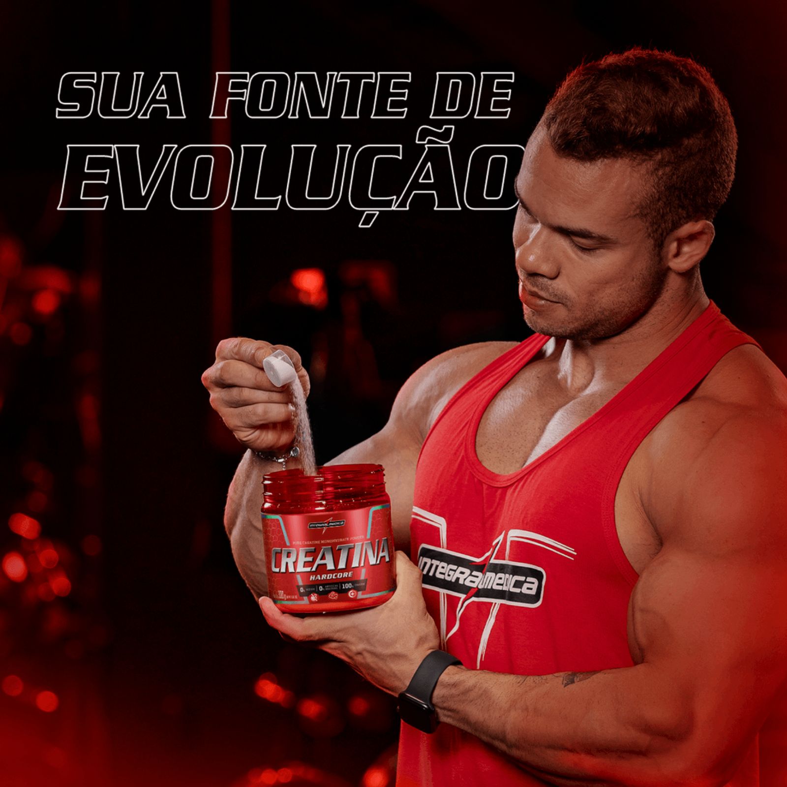 Creatina 100% Pura Hardcore Integralmedica | 300g