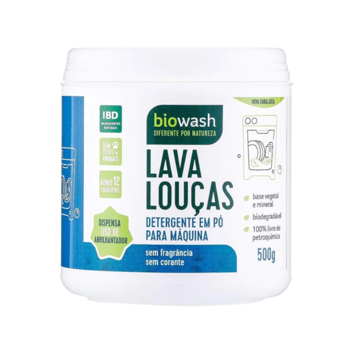 Detergente Máquina De Lavar Louça Biodegradável Biowash | 500g
