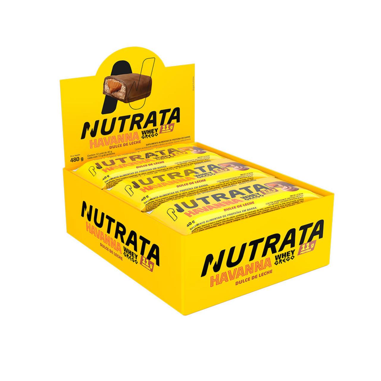 Barra Whey Grego Havanna Doce de Leite Nutrata | 12x40g