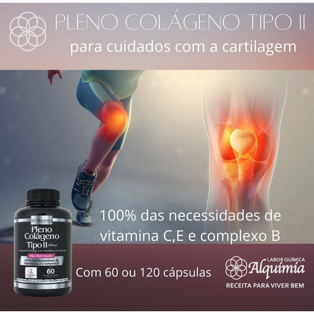 Colágeno Tipo 2 Não Hidrolisado Alquimia | 60 Cápsulas