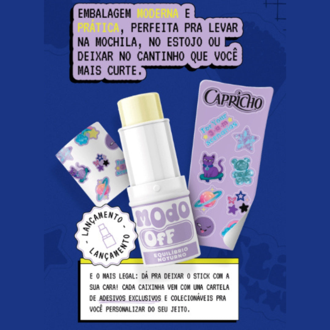 Óleo Essencial em Bastão Modo Off Equilíbrio Noturno Ed. Capricho
