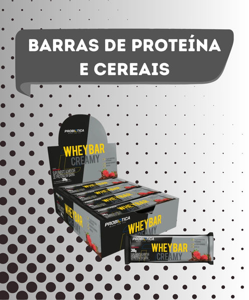 Barras de proteína e cereais