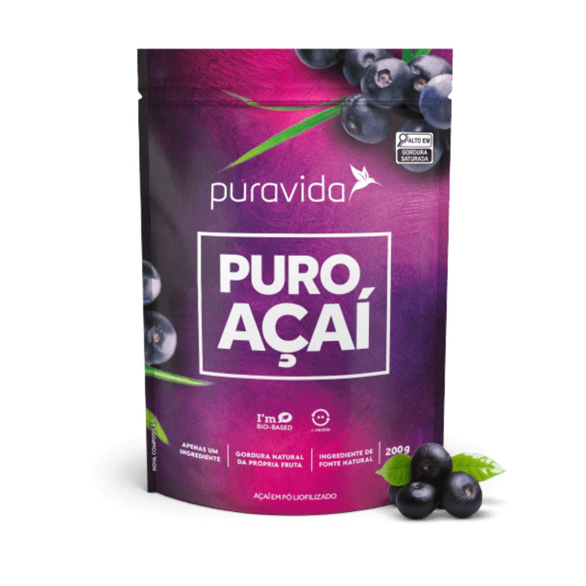 Puro Açaí Em Pó Pura Vida | 200g