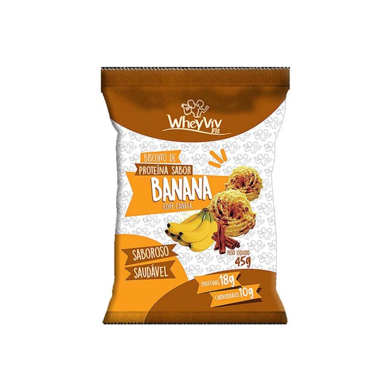 Biscoito de Proteína WheyViv Fit Sabor Banana | 45g