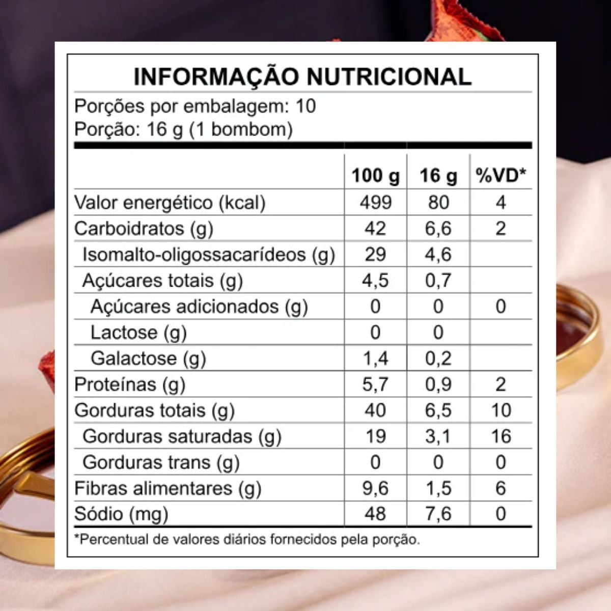 Bombom de Cookies e Cream Linha Stevia Zero Açúcar Haoma | 200g