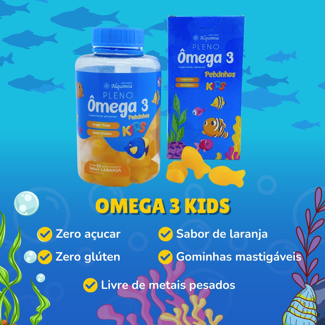 Pleno Ômega 3 Kids Peixinhos Sabor Laranja | 30 gomas