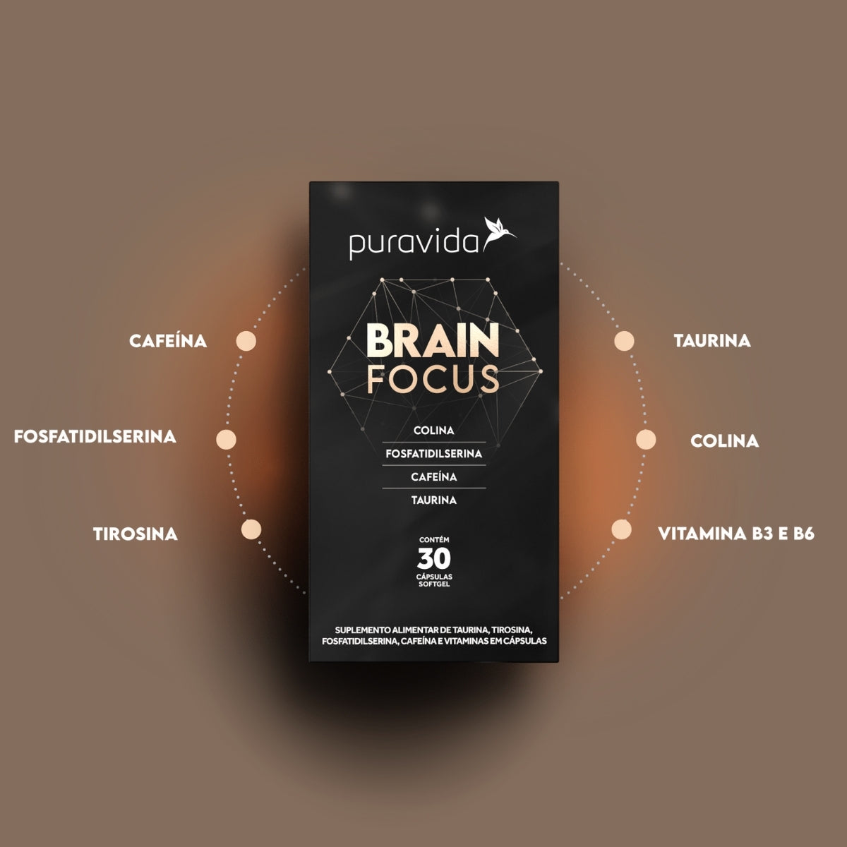 Brain Focus Puravida | 30 cápsulas