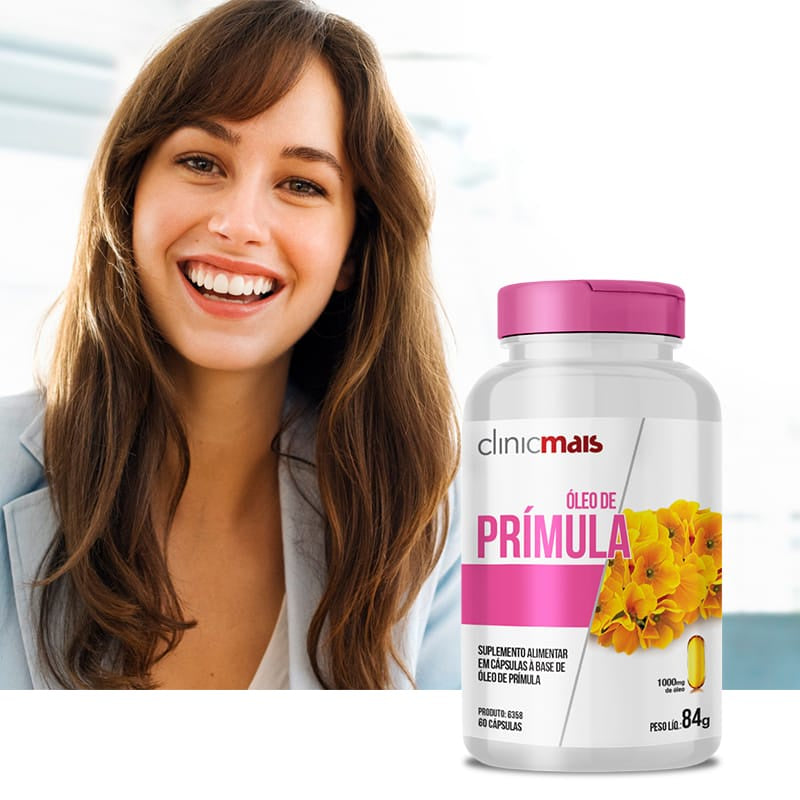Óleo De Prímula 1000mg Clinicmais | 60 cápsulas