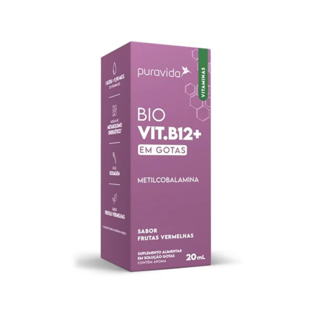 Bio Vitamina B12+ Sabor Frutas Vermelhas Puravida | 20ml
