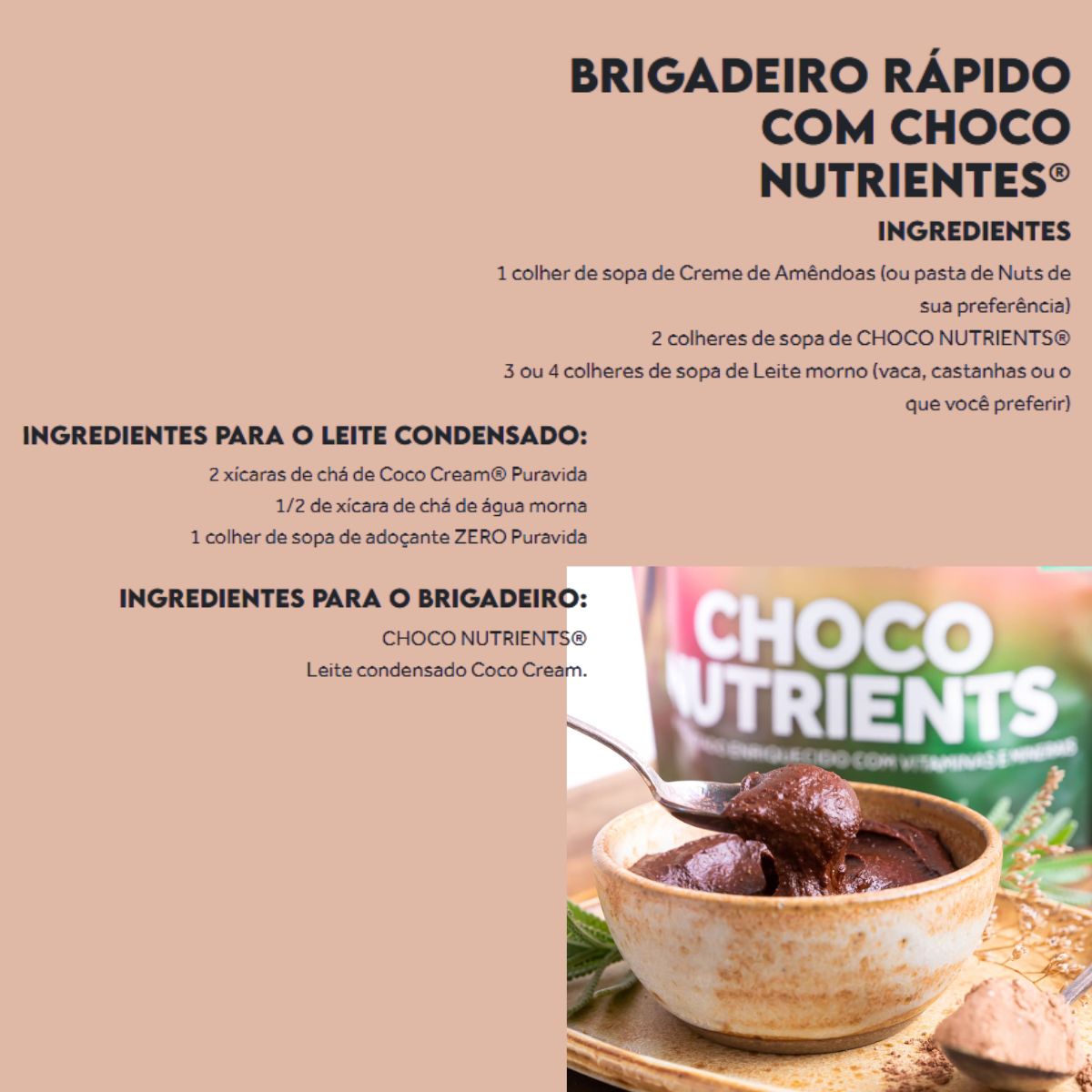 Choco Nutrientes Achocolatado Enriquecido Puravida | 300g