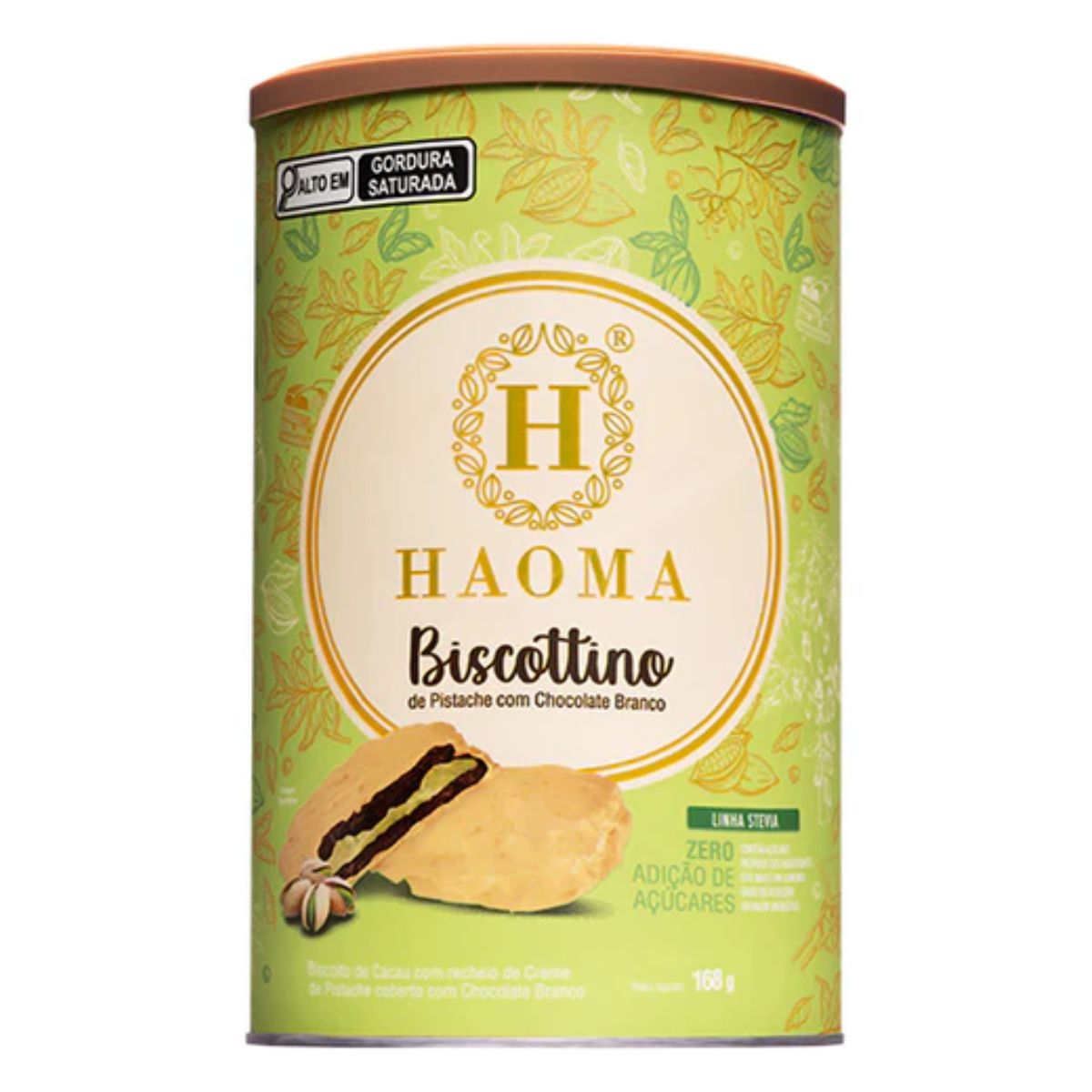 Biscottino Pistache com Chocolate Branco Haoma Linha Stevia | 168g