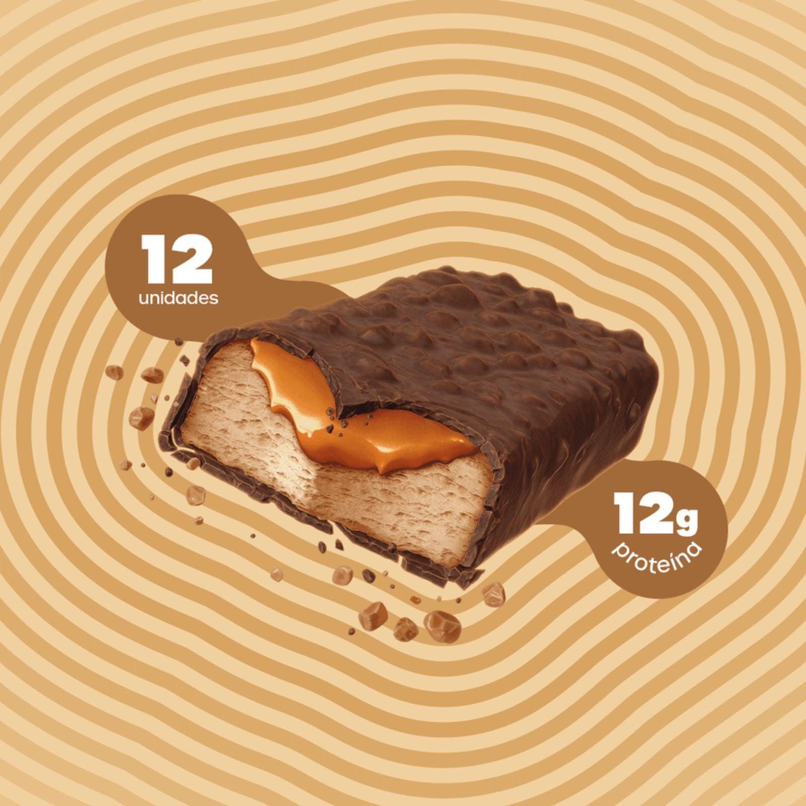 Barrinha Bold Thin Caramelo e Amendoim | 12x40g