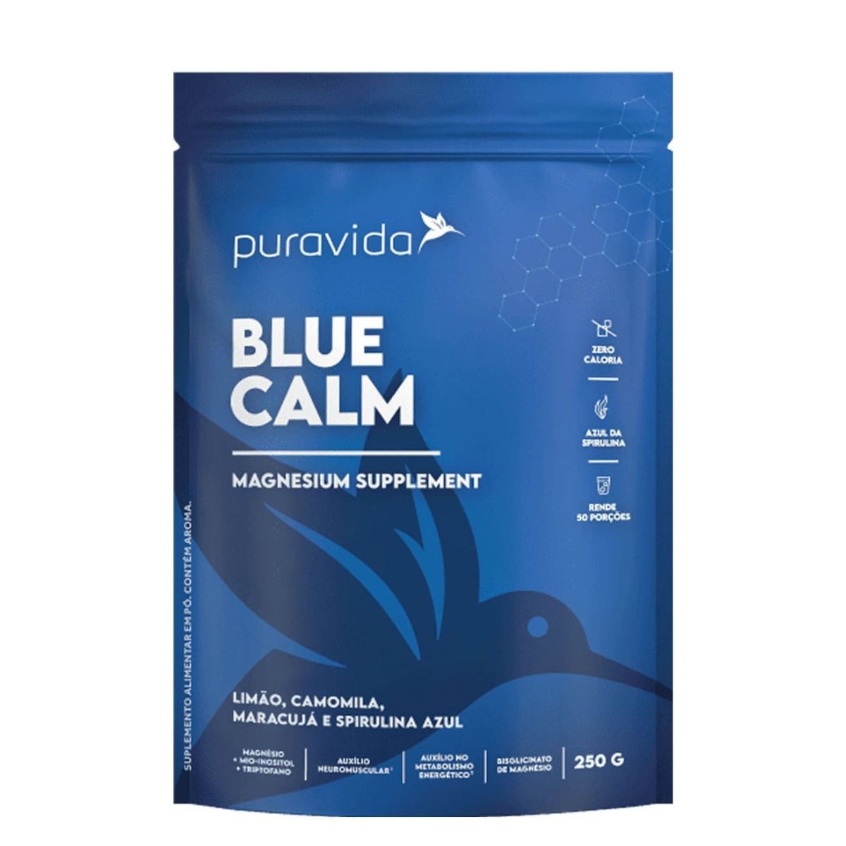 Blue Calm Magnesium Sabor Limão Maracujá Puravida | 250g
