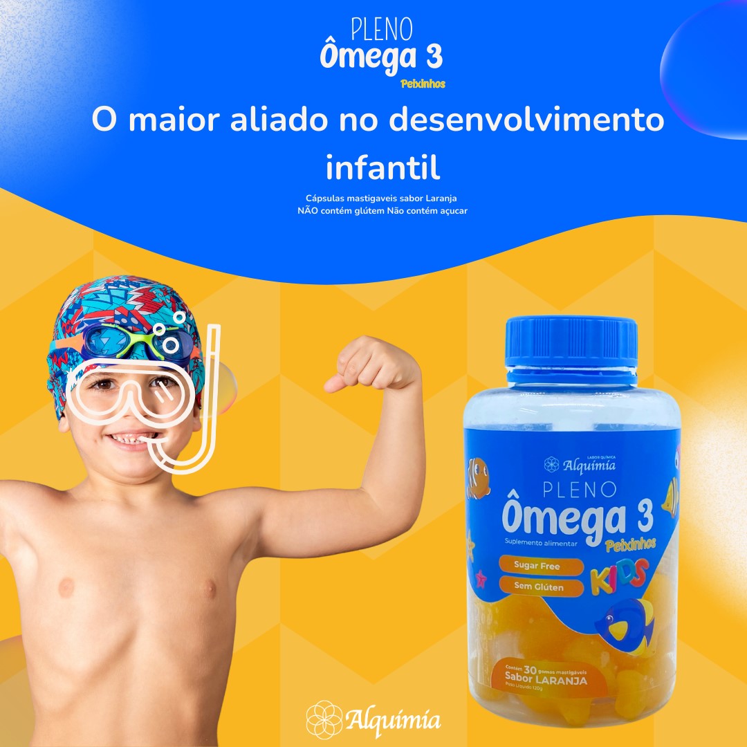 Pleno Ômega 3 Kids Peixinhos Sabor Laranja | 30 gomas