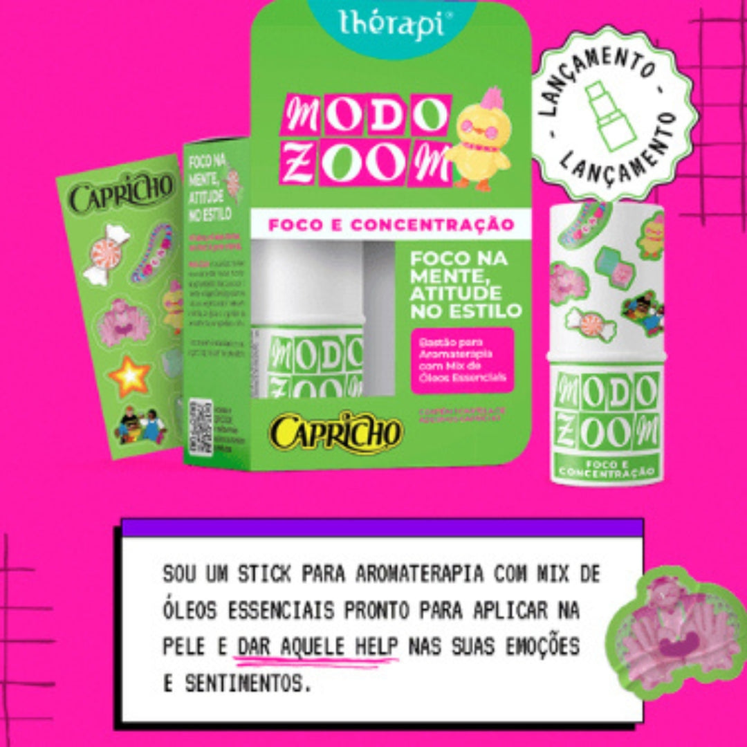 Óleo Essencial em Bastão Modo Zoom Foco e Concentração Ed. Capricho
