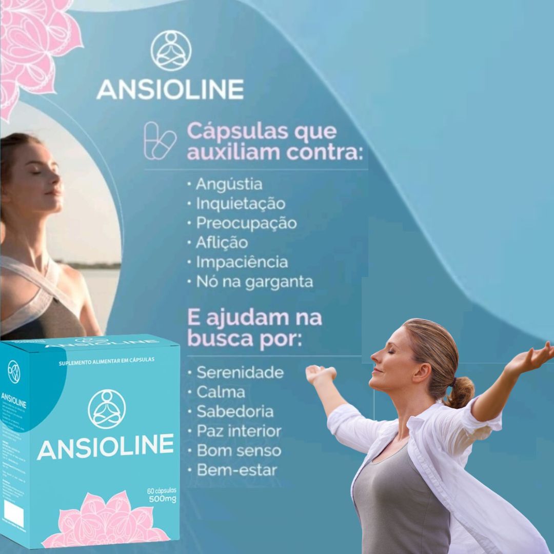 Ansioline Suplemento Alimentar combate Ansiedade | 60 cápsulas