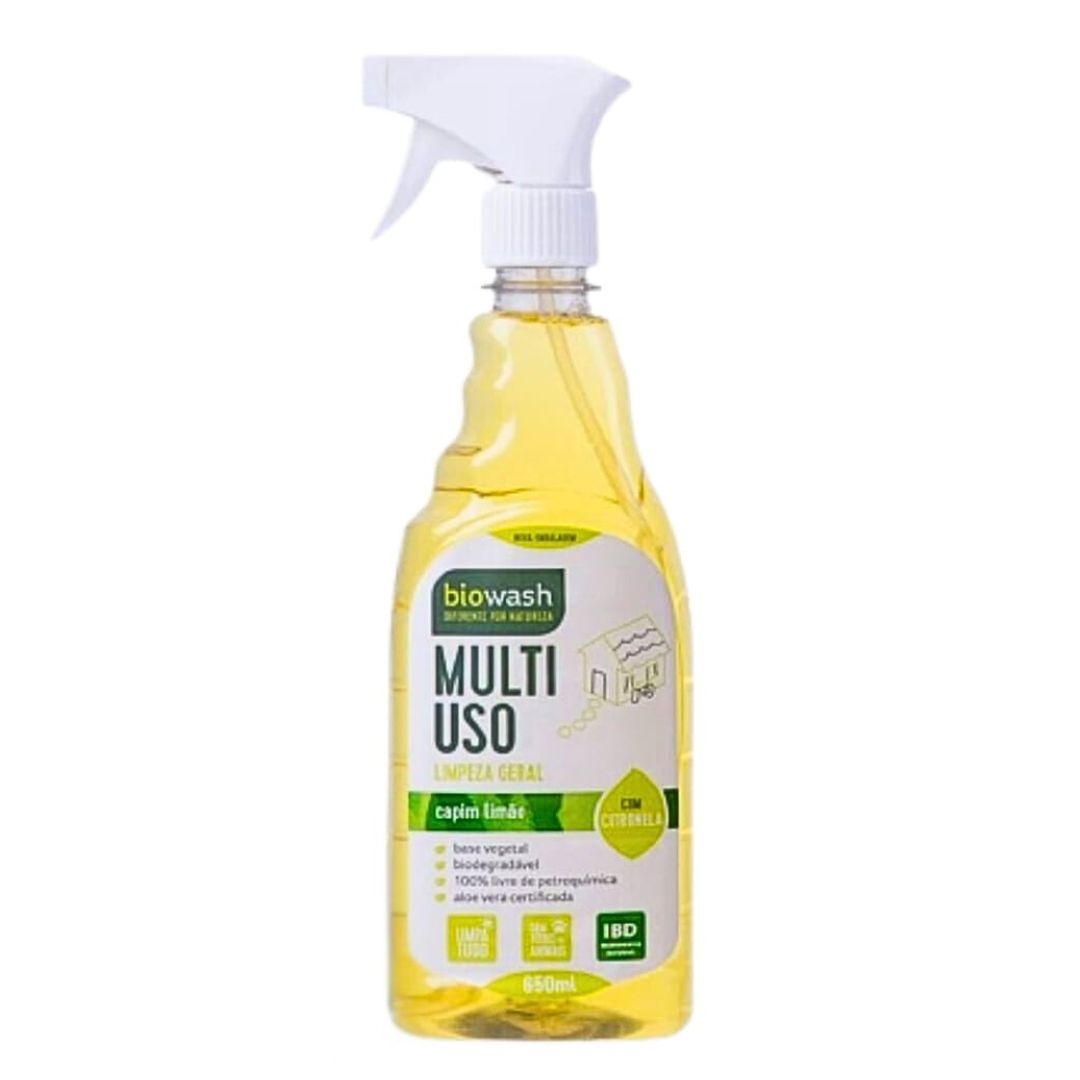 MultiUso Biodegradável Sem Enxágue Capim Limão Biowash | Gatilho 650ml