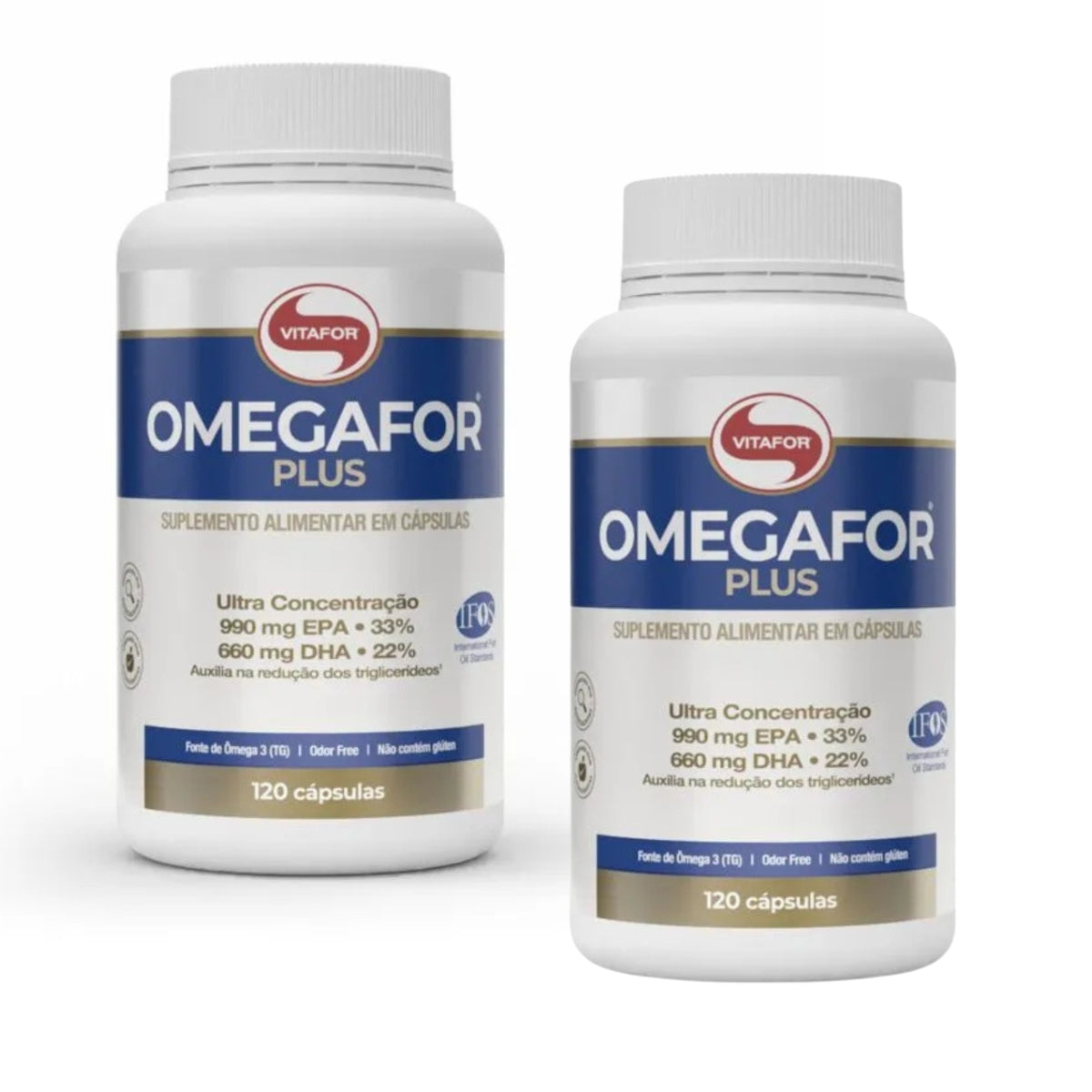 Kit 2x Omegafor Plus Vitafor | 120 cápsulas