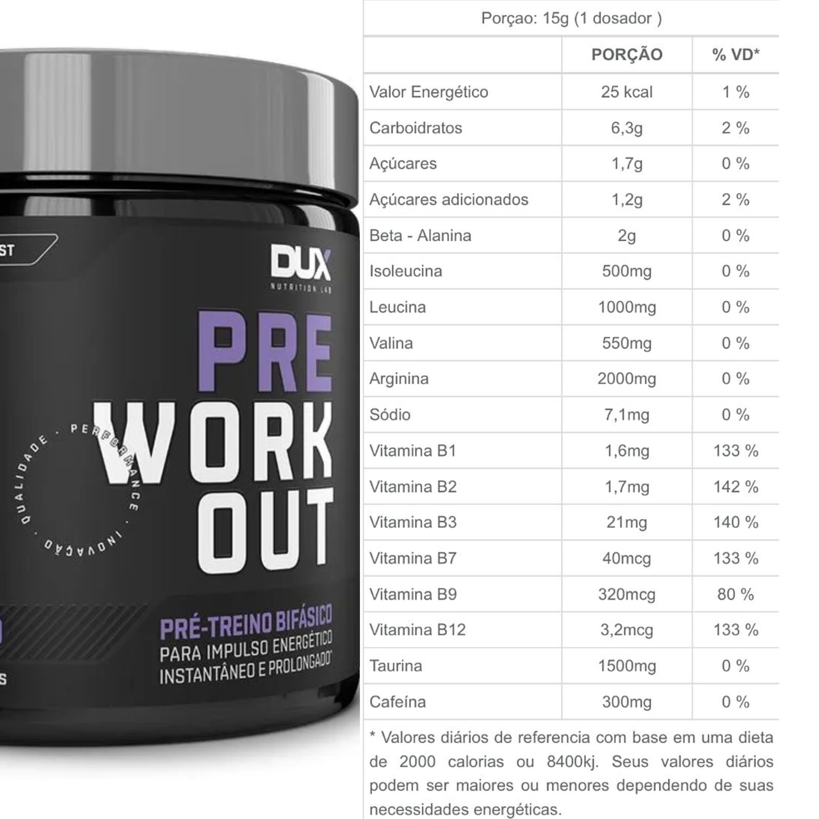 Pre Workout Dux Pré Treino Sabor Mango Twist | 300g