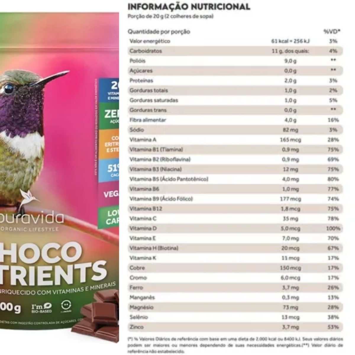 Choco Nutrientes Achocolatado Enriquecido Puravida | 300g