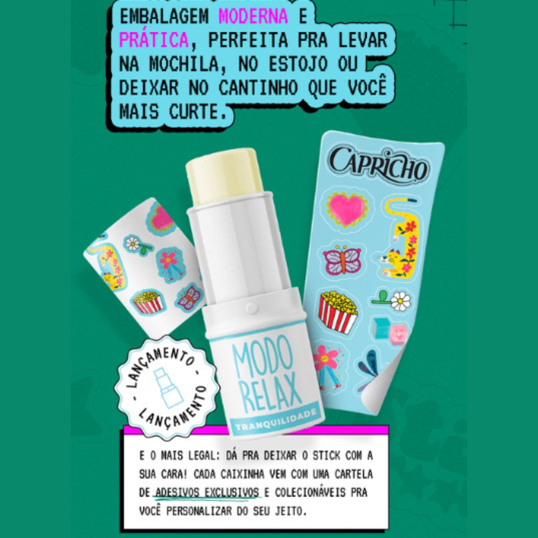 Óleo Essencial em Bastão Modo Relax Tranquilidade Ed. Capricho