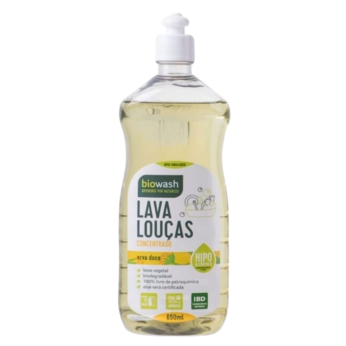Detergente Lava Louças Erva Doce Biowash | 650ml