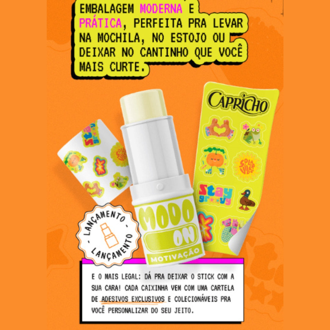 Óleo Essencial em Bastão Modo On Motivação Ed. Capricho