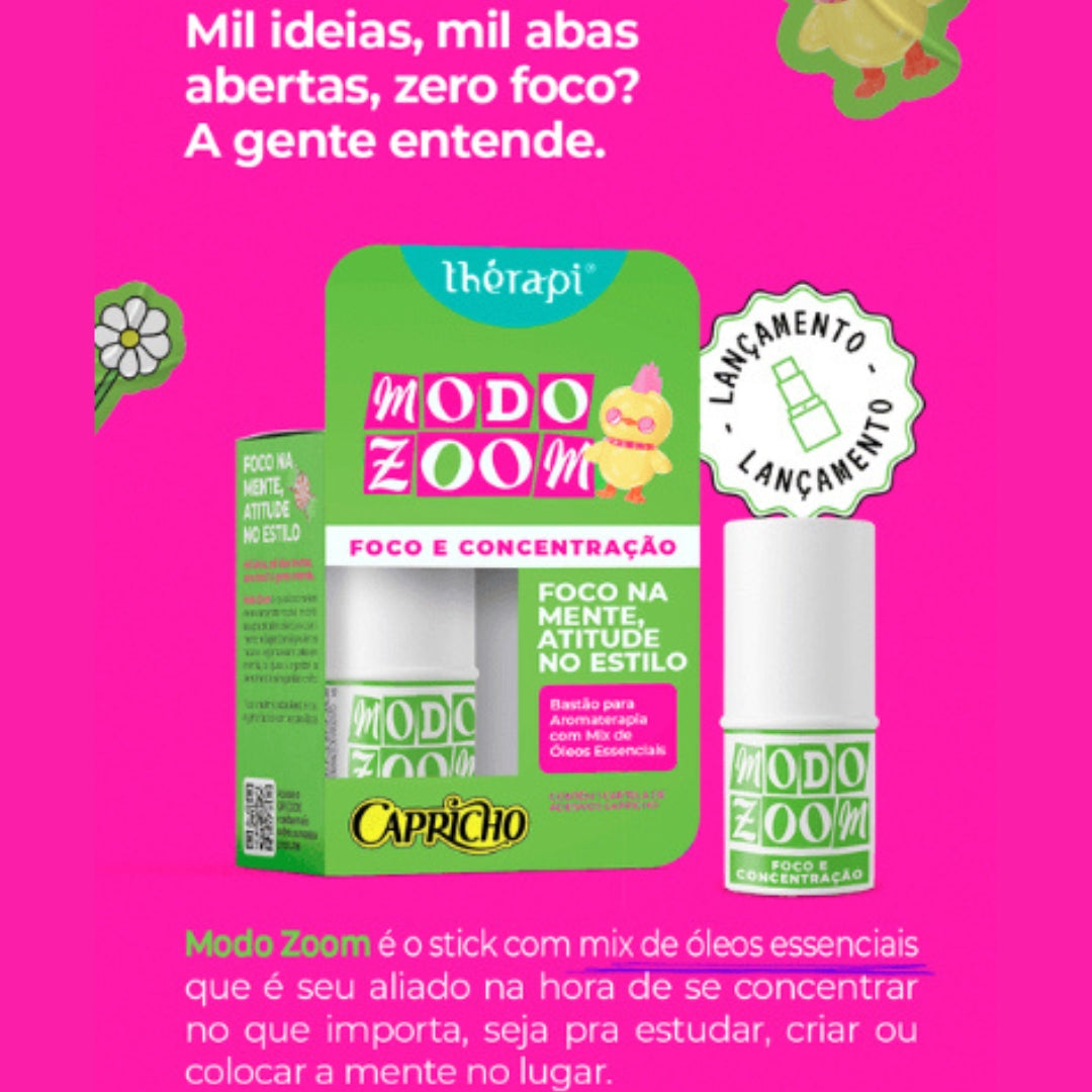 Óleo Essencial em Bastão Modo Zoom Foco e Concentração Ed. Capricho