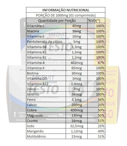 Medvit Testo Nova Fórmula Mais Completa | 70 Comprimidos