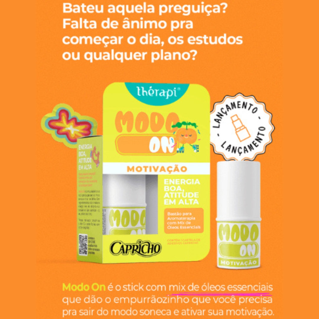 Óleo Essencial em Bastão Modo On Motivação Ed. Capricho
