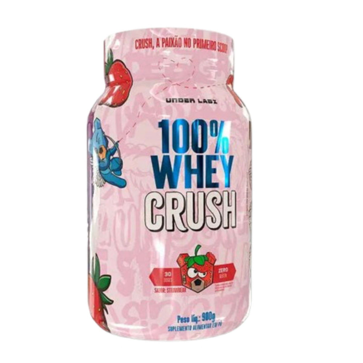 100% Whey Crush Under Labz Sabor Morango | 900g