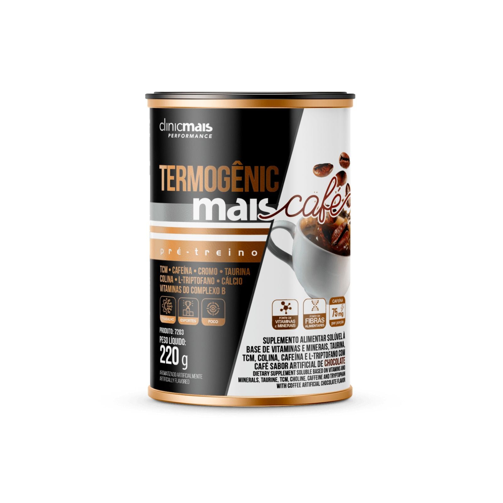 Termogênic Mais Café Pré Treino sabor Chocolate | 220g