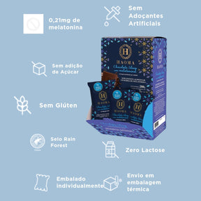 Chocolate Sleep com Melatonina Haoma | Display 40un x 5g