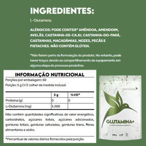 Glutamina Puravida de Alta Qualidade | 300g