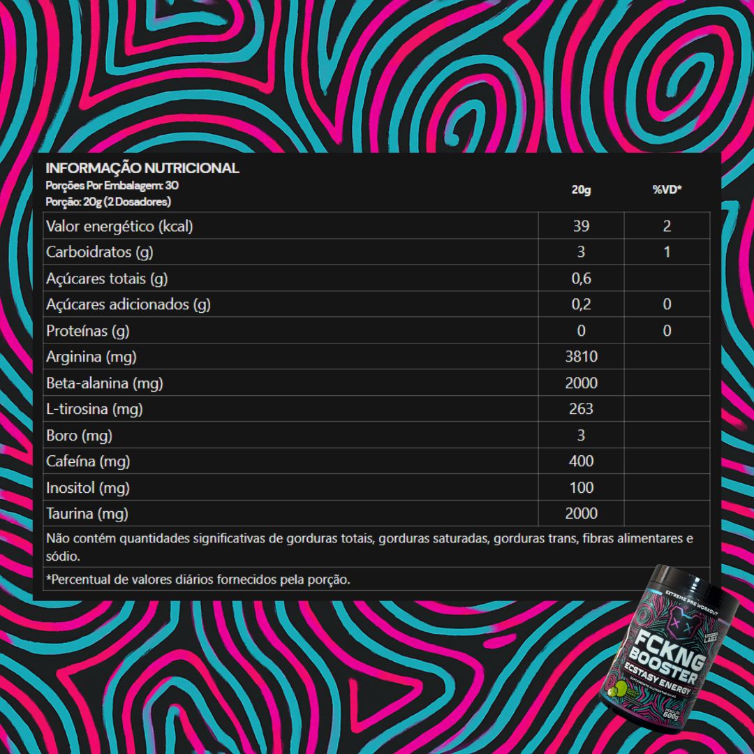 Fckng Booster Ecstasy Energy Under Labz Apple Beat | 600g