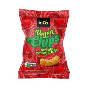 Salgadinho Assado Orgânico Vegan Chips Sabor Tomate Manjericão BiO2 | 40g