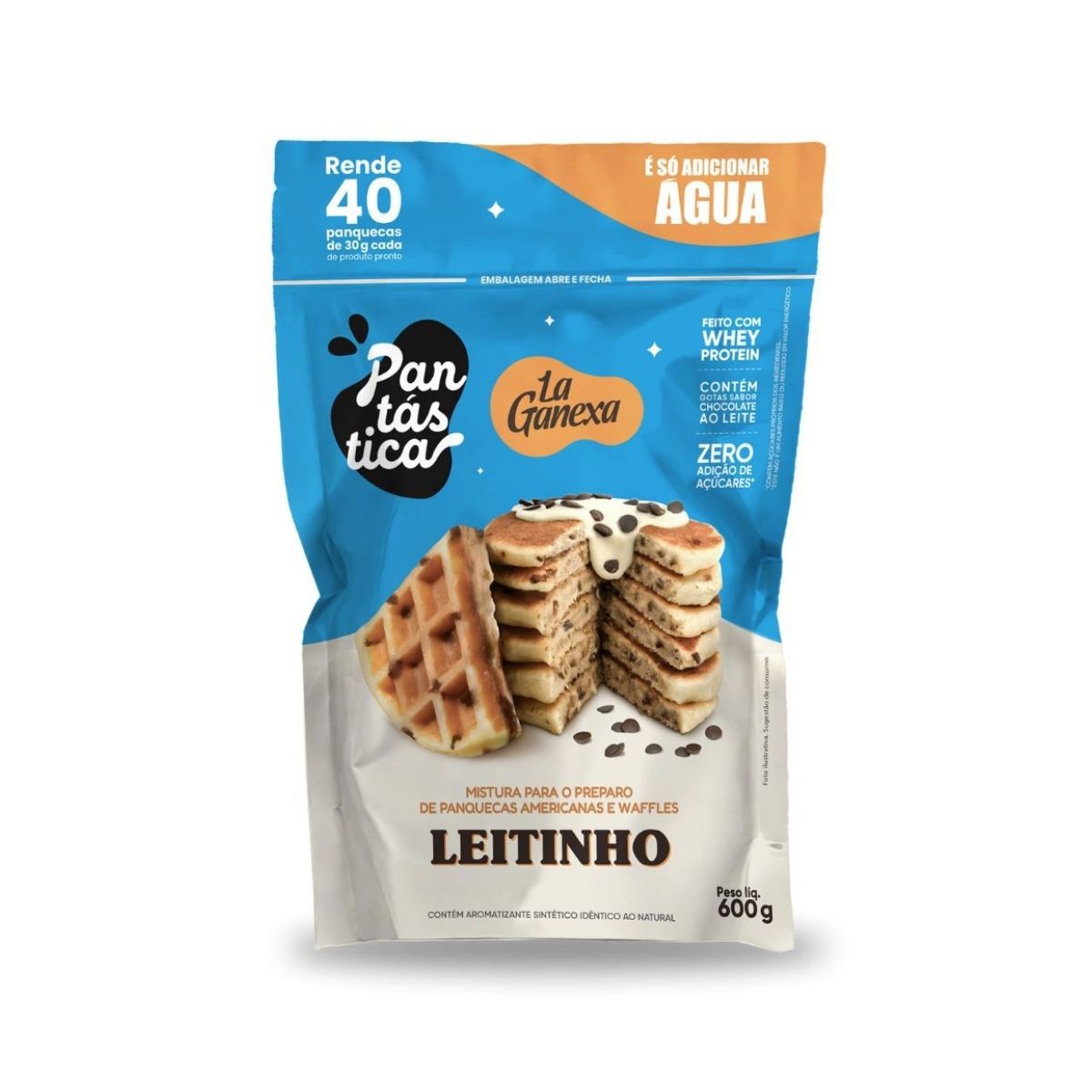Mistura para Panquecas Americanas e Waffles La Ganexa Sabor Leitinho | 600g