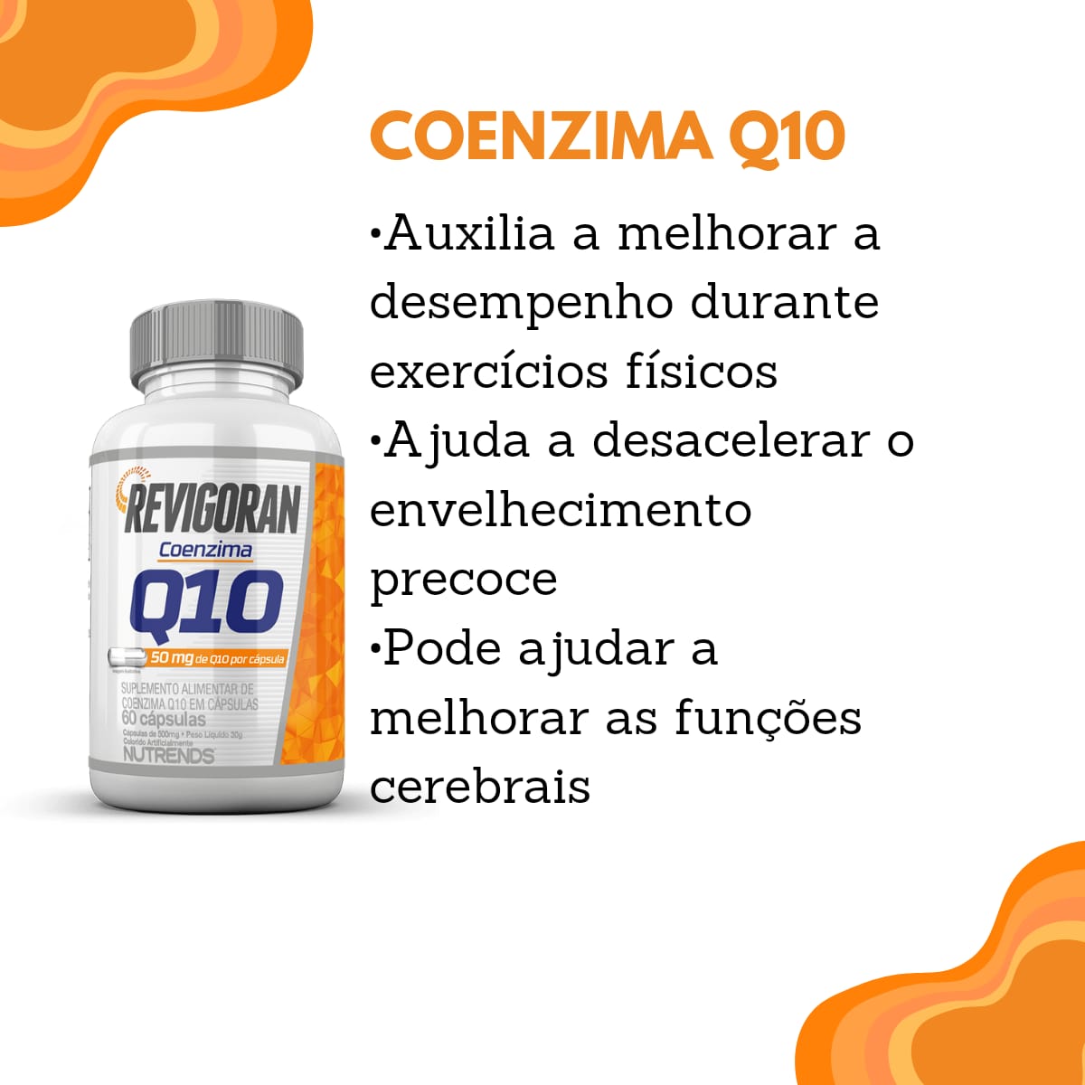 Revigoran Coenzima Q10 100mg Nutrends | 60 cápsulas