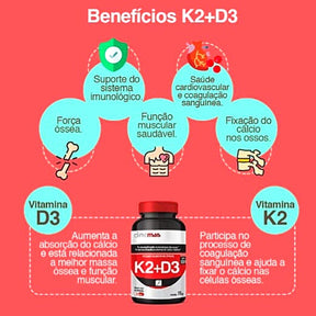 Vitamina K2 + Vitamina D3 Clinicmais | 30 cápsulas