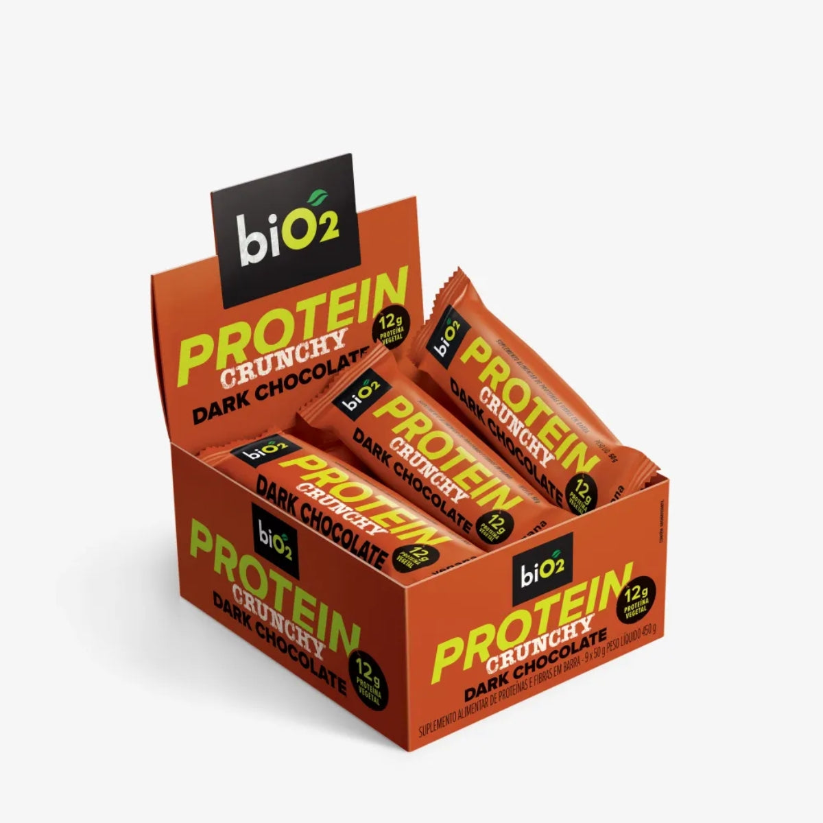 Barra Bio2 Protein Crunchy Dark Chocolate | 9x50g