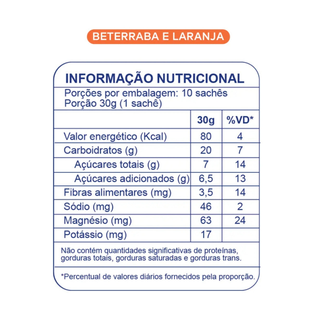 BT Gel Laranja Sem Cafeína Dobro | 10x30g