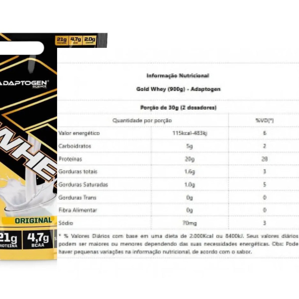 Gold Whey Adaptogen Sabor Original | 900g