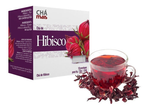Chá De Hibisco - Chá Mais Clinicmais 10 Envelopes