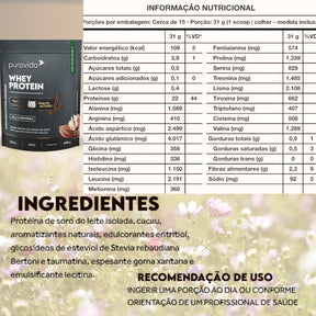 Whey Protein 100% Isolado Chocolate Língua de Gato Puravida | 450g