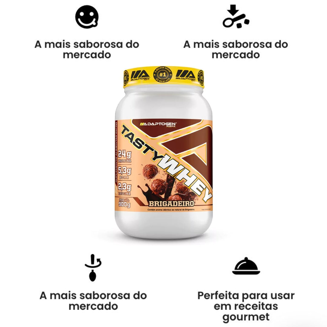 Tasty Whey 3w Gourmet Brigadeiro Adaptogen | 900g